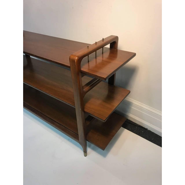 Mid Century Modern Wooden Shelving Table Chairish