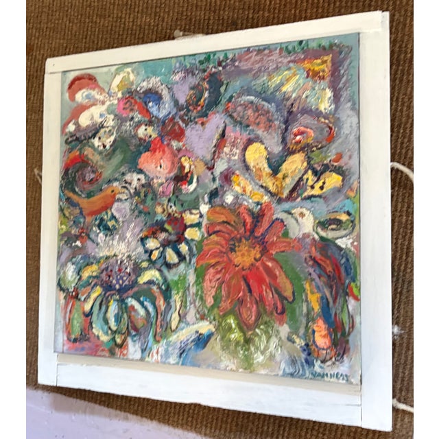 Abstract “Wildflowers”, Original Abstract Oil Painting, by Van Ness For Sale - Image 3 of 5