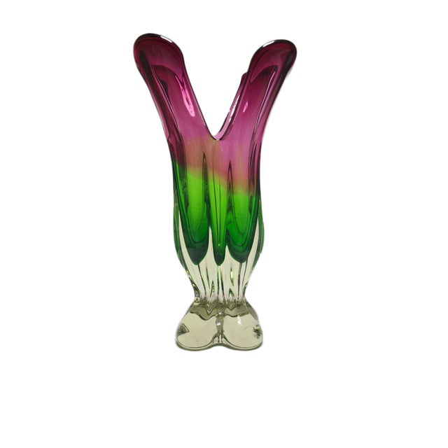 1960s Vase by J. Hospodka for Chribska Glassworks, Former Czechoslovakia, 1960s For Sale - Image 5 of 18