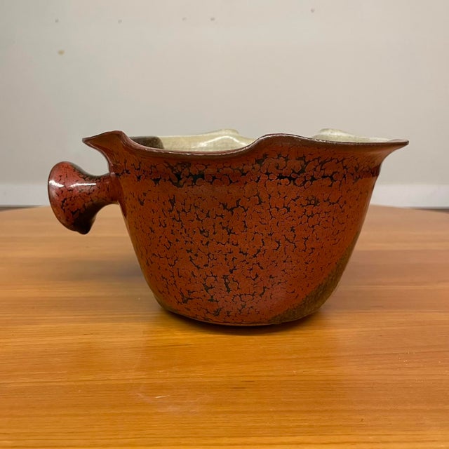 Studio Pottery Mixing & Serving Bowl With Handle For Sale - Image 4 of 18