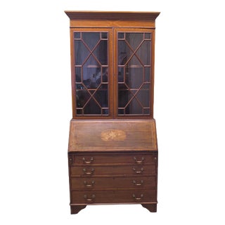 Antqiue Edwardian Bureau Bookcase, 1900 For Sale
