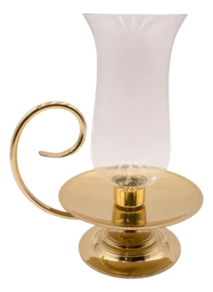 Baldwin Large Brass Candle Holder With Globe