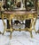 French French Style Console Table Marble Topped Gold Details For Sale - Image 3 of 4