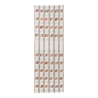 Vintage Embroidered Kilim Runner - 2`7″ X 6`11″ For Sale