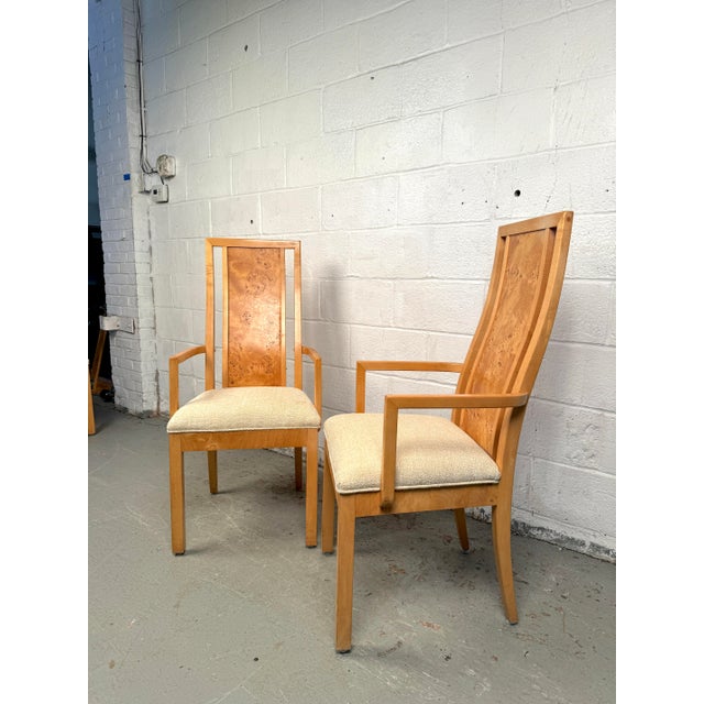 Mid 20th Century Mid 20th Century Set of 6 Vintage Burl Wood Dining Chairs For Sale - Image 5 of 12