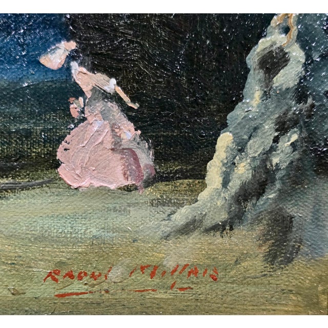 Textile Raoul Millais – Picnic by the Lake – British Fête Galante Oil Painting For Sale - Image 7 of 13