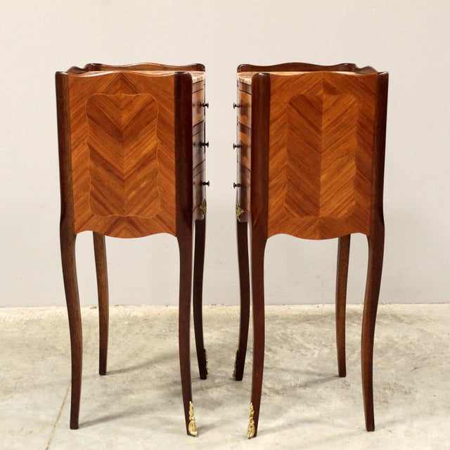 Napoleon III Bedside Tables, Set of 2 For Sale - Image 4 of 12