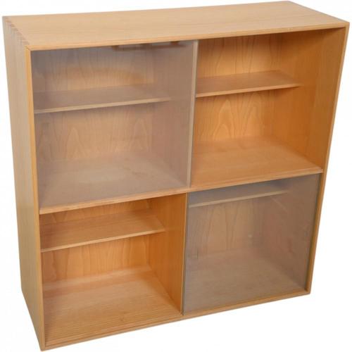 Mogens Koch bookcase made of elm with glass doors. The bookcase is from the 1970s and appears in good condition, with some...