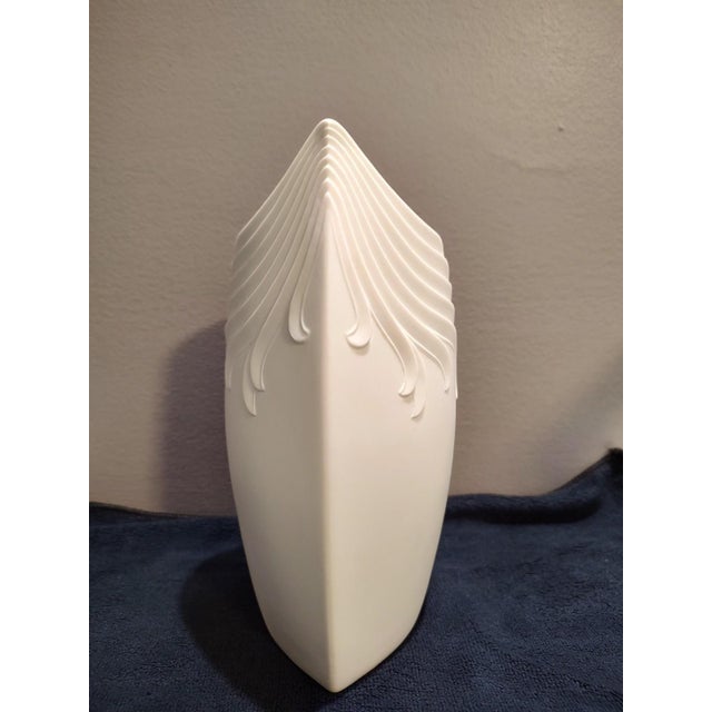 A.K. Kaiser Modernist White Bisque Vase by Manfred Frey Chairish