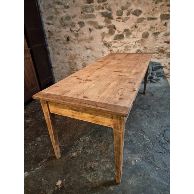 Antique French Dining Table or Worktable with Drawers, 1900s For Sale - Image 5 of 18