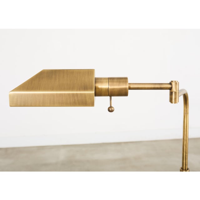 Casella Lighting Late 20th Century Casella Style Bronzed Swing Arm Pharmacy Floor Lamp For Sale - Image 4 of 17