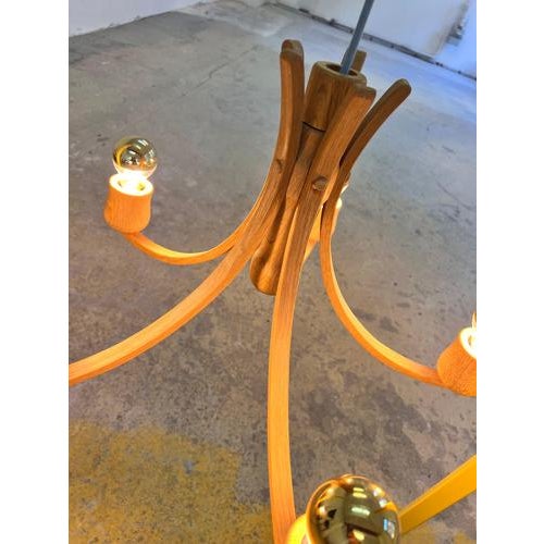 Oak Chandelier from Domus For Sale - Image 10 of 11