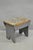 Early 20th Century Antique French Country Primitive Gray Painted Paint Splattered Work Bench Stool For Sale - Image 11 of 11