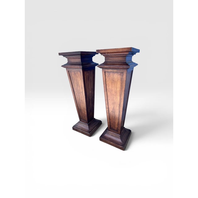 Wood Pair of Vintage Italian Neoclassical Display Pedestals For Sale - Image 7 of 10