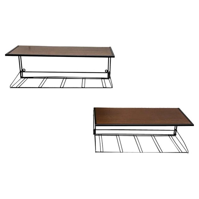 1960s Wall Bedside Tables, Italy, 1960s, Set of 2 For Sale - Image 5 of 5