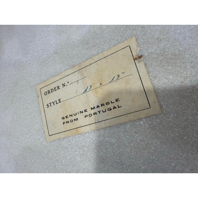 Stone French Louis XV Style Vintage Pair Marble Top Low End Tables For Sale - Image 7 of 11