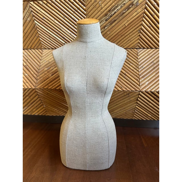 Vintage French Tabletop Linen Female Form Sculpture For Sale - Image 13 of 13