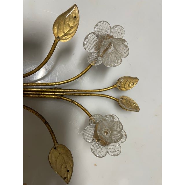 Italian Murano Glass Gold Gilded Sconces, 1960s, Set of 2 For Sale - Image 9 of 12