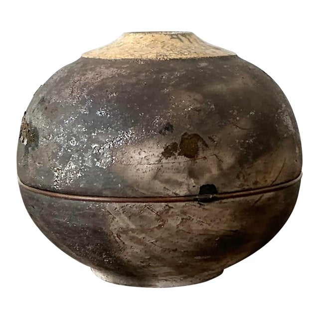 Vintage Original Studio Pottery Lunar Vase For Sale