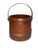 Late 19th Century Antique Primitive Wood Firkin Staved Bucket Iron Bail Handle Victorian Decoupage For Sale - Image 5 of 10
