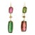 Talia Jade Pink Green Tourmaline 14k Gold Drop Earrings, Pair For Sale