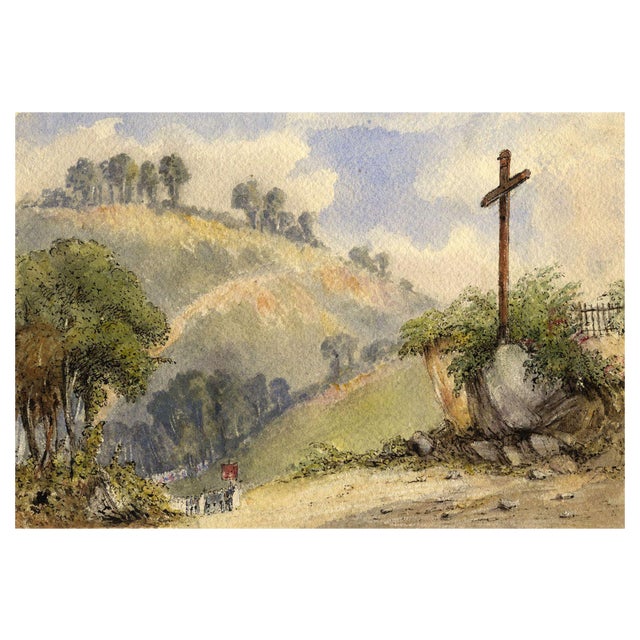 Apollonia Griffith, Procession for the Confirmation of St Ceny, 1837, Watercolour For Sale