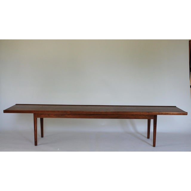 Mid-Century Modern Kipp Stewart for Drexel Declaration Mid Century Walnut Long Coffee Table For Sale - Image 3 of 10