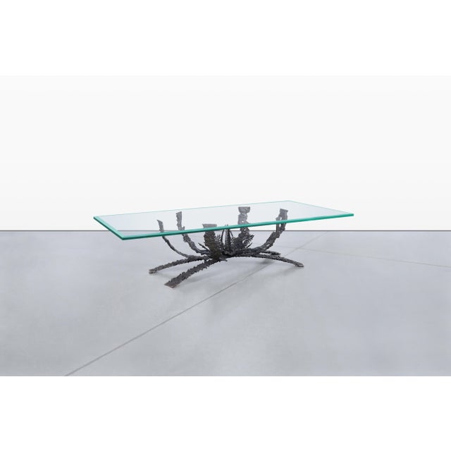 Mid-Century Modern Brutalist Bronze Coffee Table by Daniel Gluck For Sale - Image 11 of 14