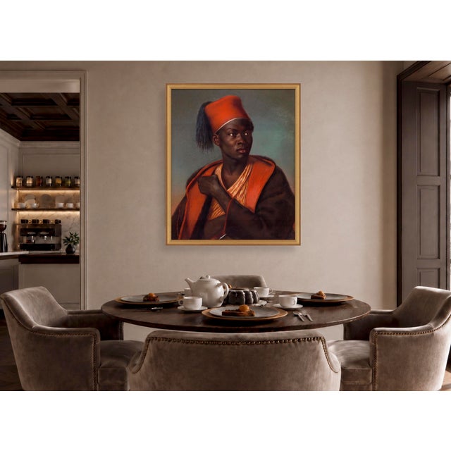 Not Yet Made - Made To Order Atelier Aria Lumae Nineteenth Century Orientalist Nubian Guard Ottoman Portrait Fine Art Gallery Board Print 16 X 20 For Sale - Image 5 of 14