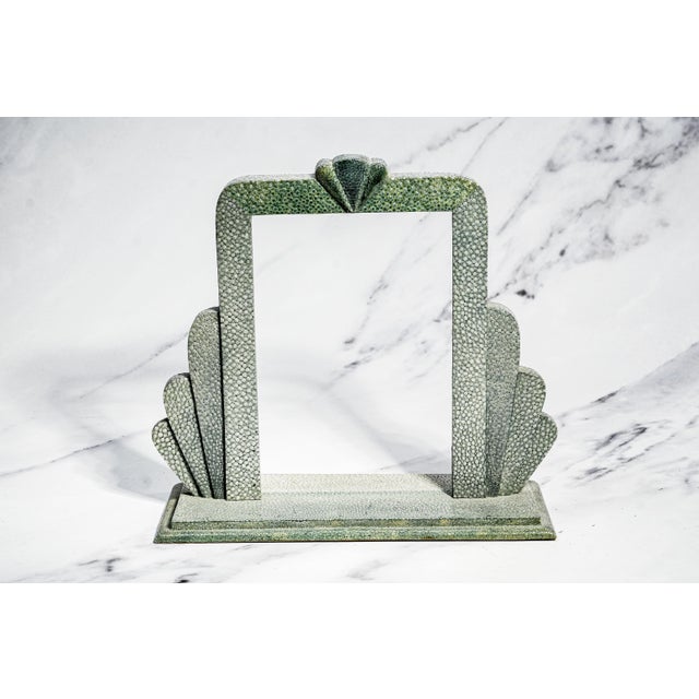 Rare Antique Art Deco Leather Picture Photo Frame Tabletop Luxury Home Decor Art For Sale - Image 15 of 17