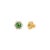 14k Gold Emerald Cluster Stud Earrings With Diamond Halo- Cocktail & Bridal Pair For Sale In New York - Image 6 of 10