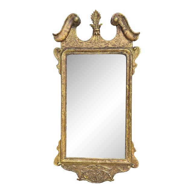 Antique Georgian Carved and Gilt Neo Classic Wall Mirror. For Sale