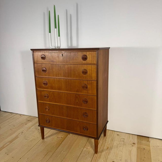 Vintage Danish Teak Chest of Drawers, 1960s For Sale - Image 5 of 11