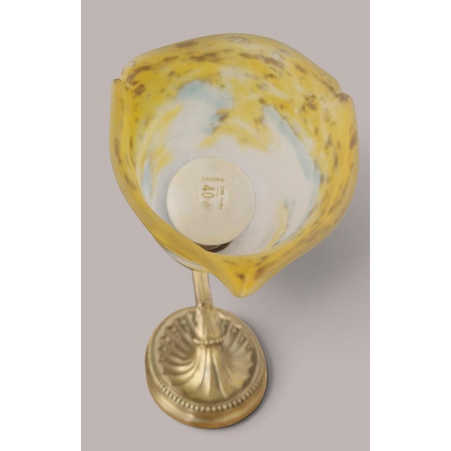 Art Nouveau Lamp in Gilt Bronze and Pâte De Verre by Muller Frères for Muller Frères, 1900 For Sale - Image 11 of 18