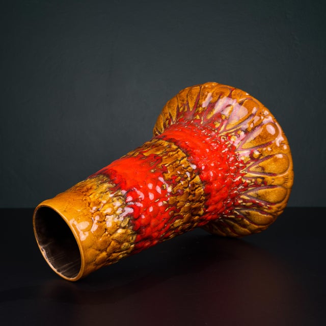 Vintage Lava Ceramic Vase by Kil Liboje, Yugoslavia, 1960s For Sale - Image 4 of 15