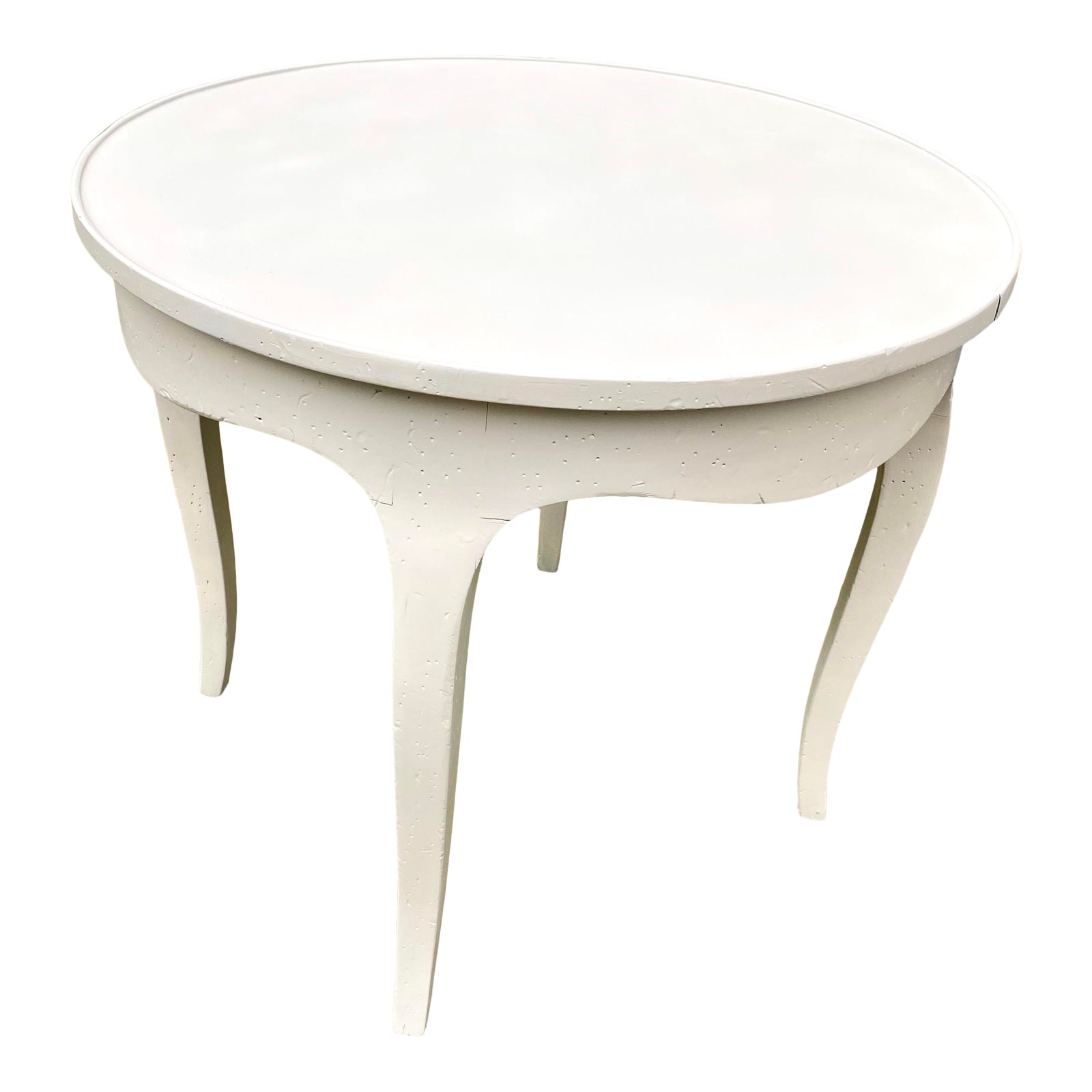 1930s Italian Chalk Painted Greige Chestnut Accent Table Chairish