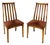 Vintage Wood and Velvet Chairs, 1970s, Set of 2 For Sale