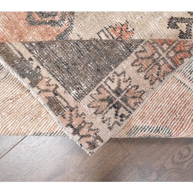 Turkish Wool Hand-Knotted Runner Rug For Sale - Image 6 of 8