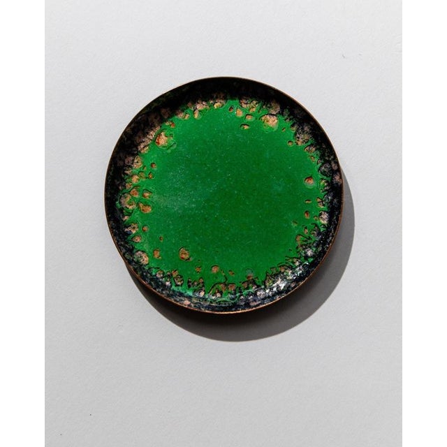 Copper Vintage Enamel Coasters, 1960s, Set of 6 For Sale - Image 8 of 11