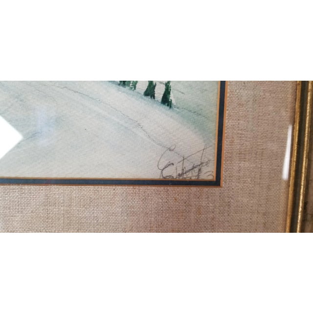 1963 Calif Artist Antonio Estrada Watercolor Landscape Painting For Sale - Image 10 of 13