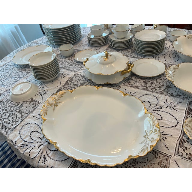 1900s Limoges Haviland Ranson Gold Pattern Service for 12 Set - 66 pcs For Sale In New York - Image 6 of 11