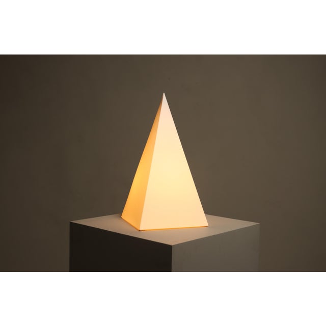 Plastic Large Pyramid Table Lamp from Woja Holland, 1980s For Sale - Image 7 of 7