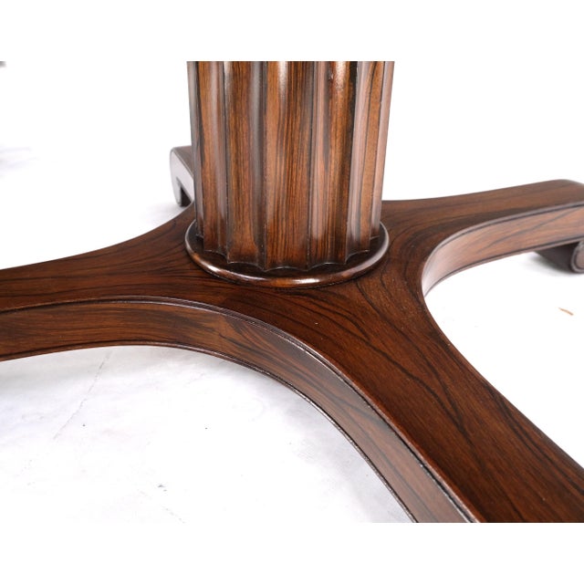 Two Part Rosewood Two Pedestals Dining Table Game Table Mint For Sale - Image 17 of 17