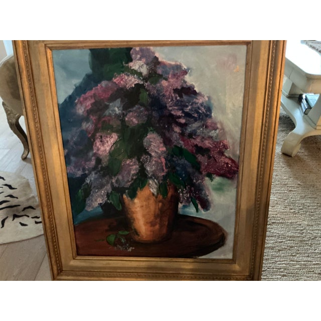 1970s Gorgeous Mid-20th Original Floral Painting, Framed For Sale - Image 5 of 9