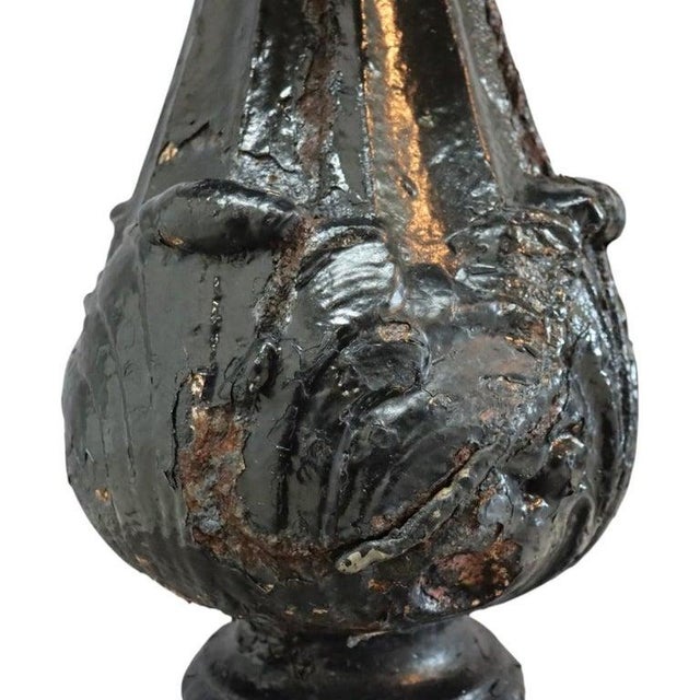 Antique Figural Cherub & Seashell Cast Iron Garden Birdbath C1920 For Sale - Image 10 of 13