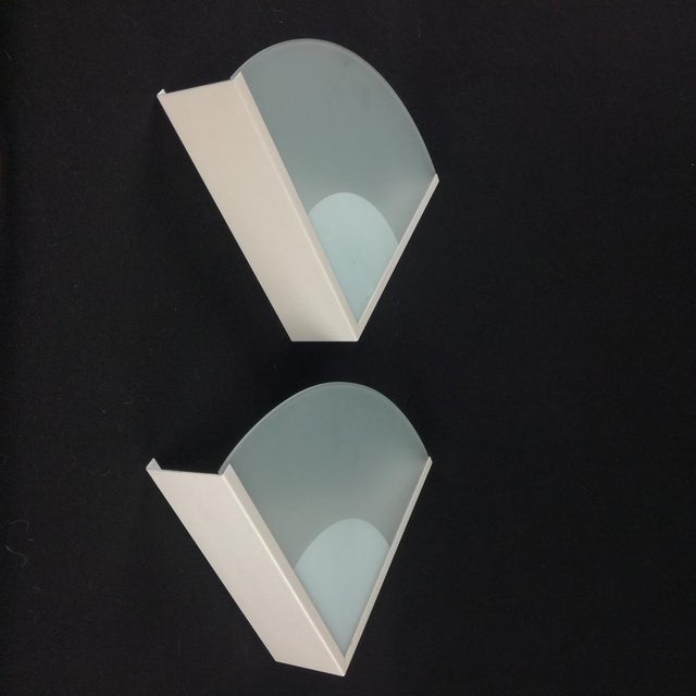 Minimalist Triangular Wall Lights, 1980s, Set of 2 For Sale - Image 9 of 10