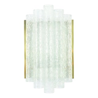Mid-Century Modern Ice Glass Wall Light from Doria Leuchten, Germany, 1960s For Sale