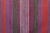 Mid-Century Modern Vintage Frazada Square Kilim in Vibrant Polychrome Striped Pattern - Rug & Kilim For Sale - Image 3 of 7