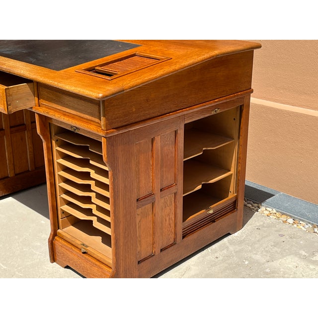 Office Desk in Oak and Veneered, 1890 For Sale - Image 9 of 18