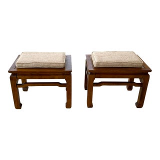 Vintage Flip Top Ming-Style Ottomans/Benches- a Pair For Sale